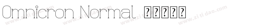 Omnicron Normal字体转换
